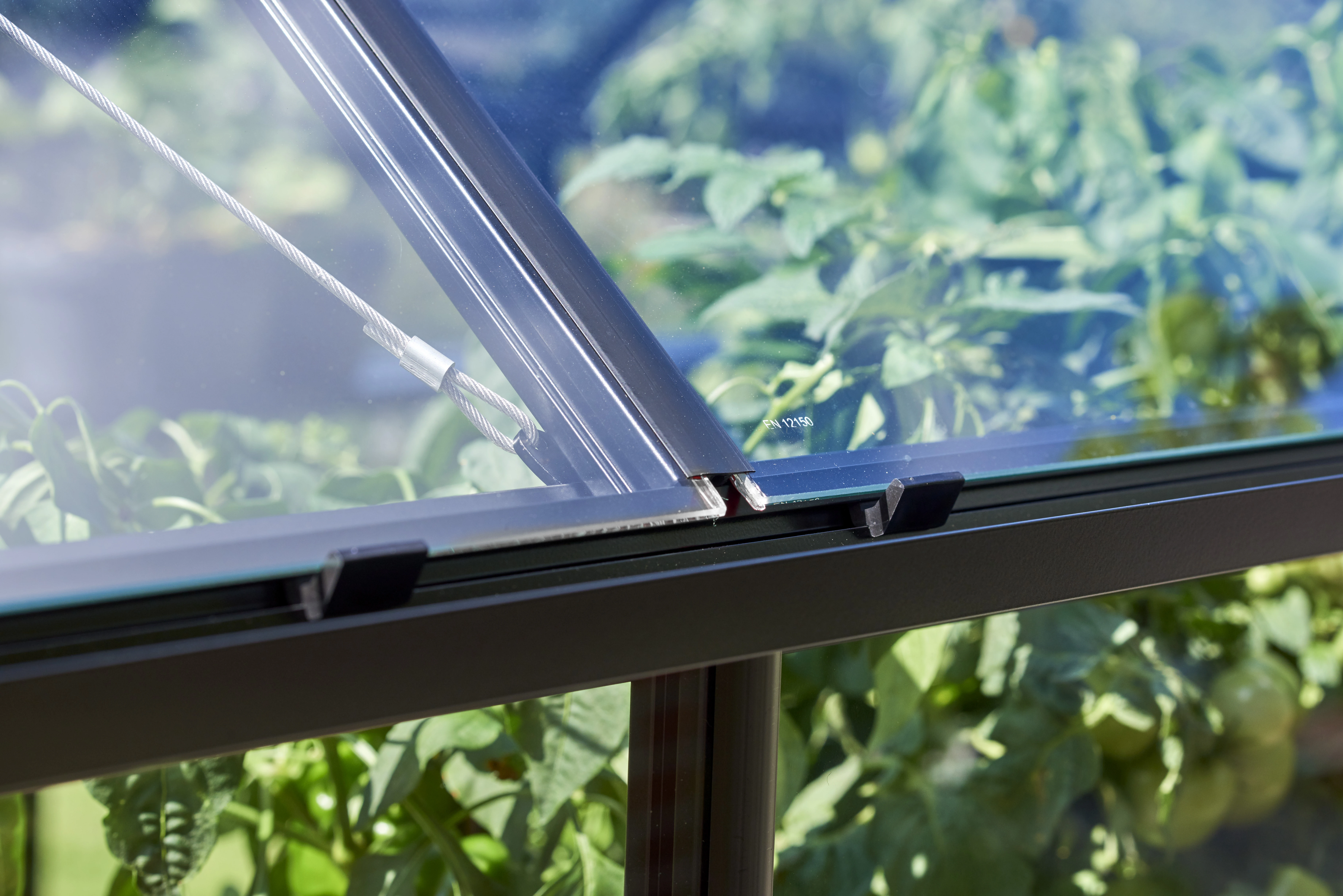 Royal Well Tuinkas Qube 66 Veiligheidsglas Zwart Gecoat - Afbeelding 6